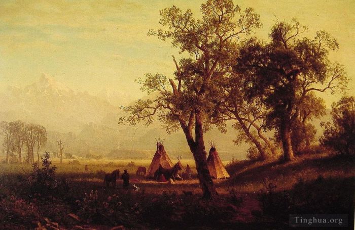 Albert Bierstadt Oil Painting - Wind River Mountains