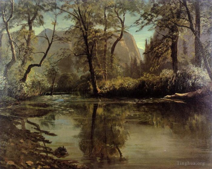 Albert Bierstadt Oil Painting - Yosemite Valley California