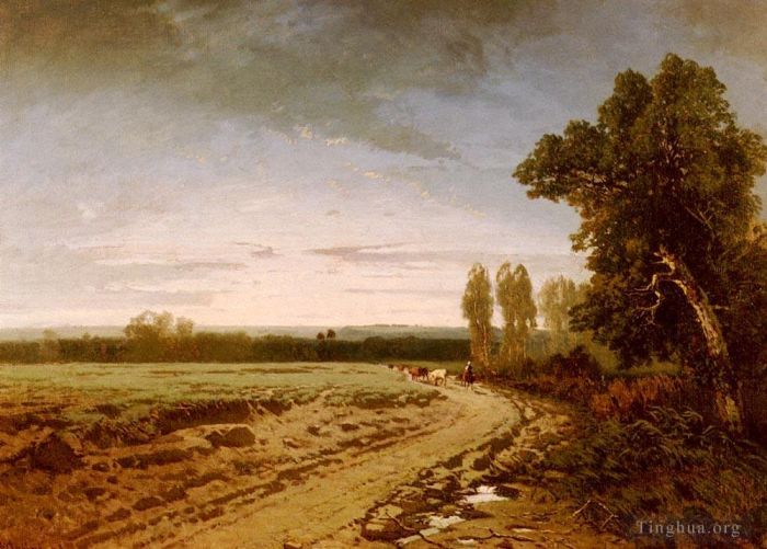 Alberto Pasini Oil Painting - Going To The Pasture Early Morning