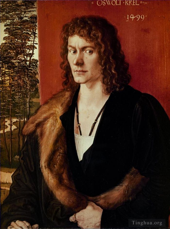 Albrecht Durer Oil Painting - Albrecht Portrait of a Man