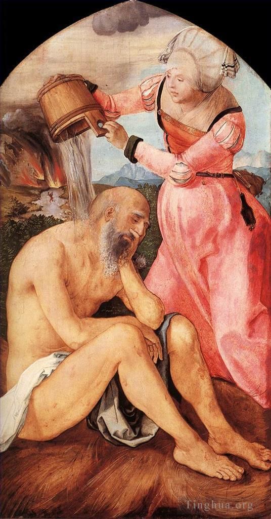Albrecht Durer Oil Painting - Job and His Wife