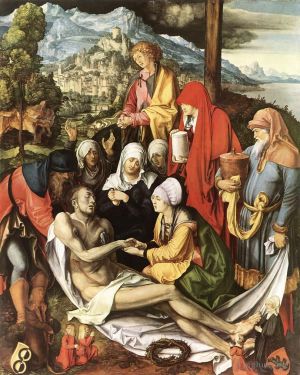 Antique Oil Painting - Lamentation for Christ