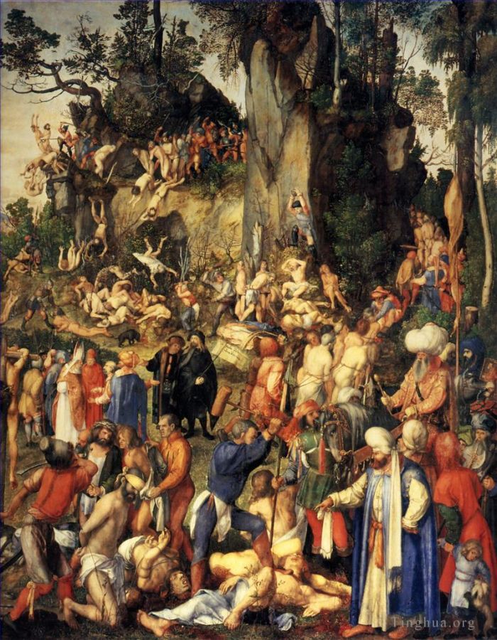 Albrecht Durer Oil Painting - Martyrdom of the Ten Thousand
