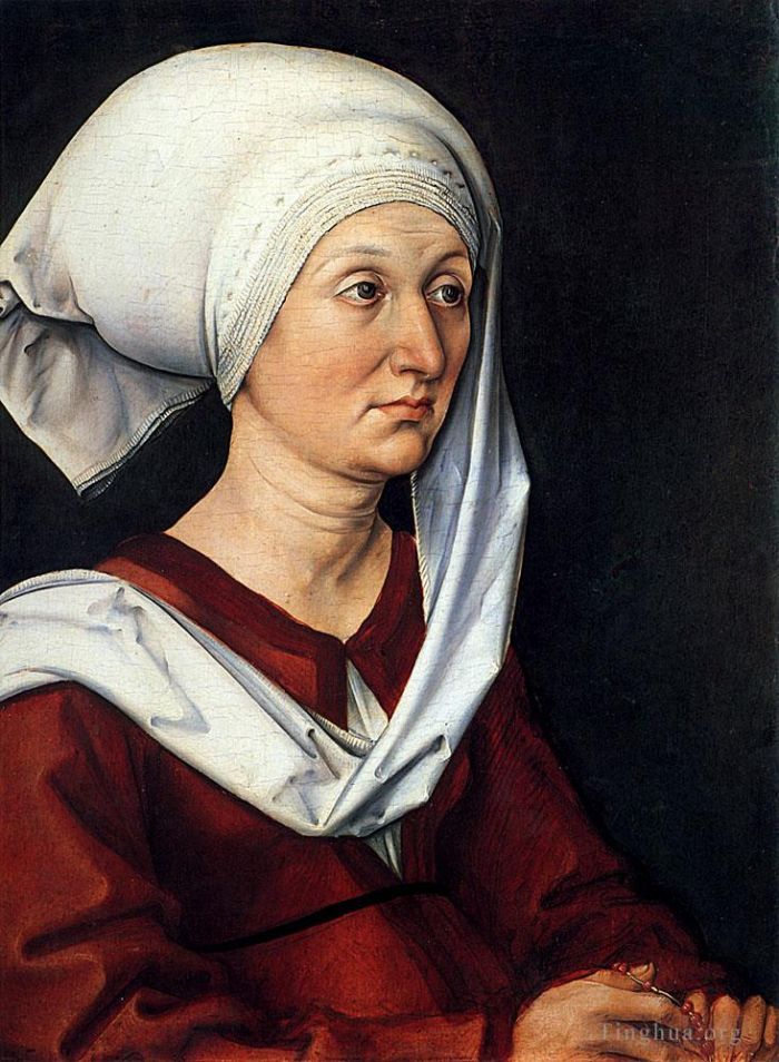Albrecht Durer Oil Painting - Portrait of Barbara Durer
