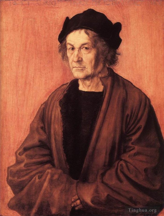 Albrecht Durer Oil Painting - Portrait of Durers Father at 70
