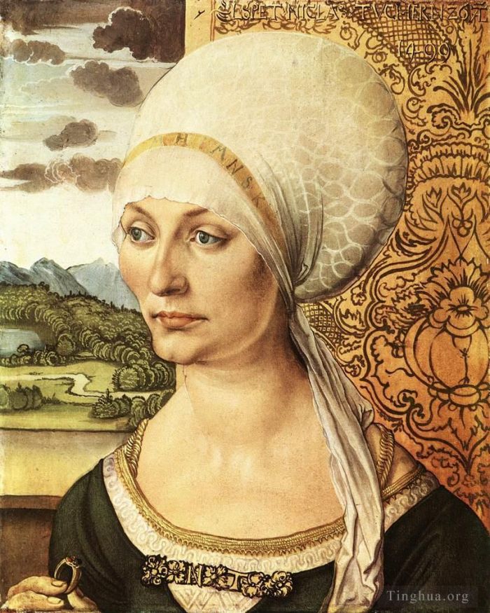Albrecht Durer Oil Painting - Portrait of Elsbeth Tucher