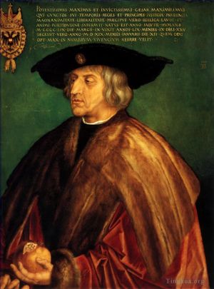 Artist Albrecht Durer's Work - Portrait of Emperor Maximilian I