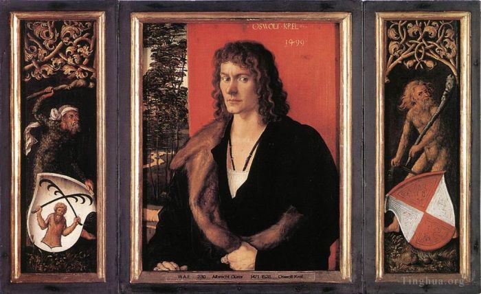 Albrecht Durer Oil Painting - Portrait of Oswolt Krel full