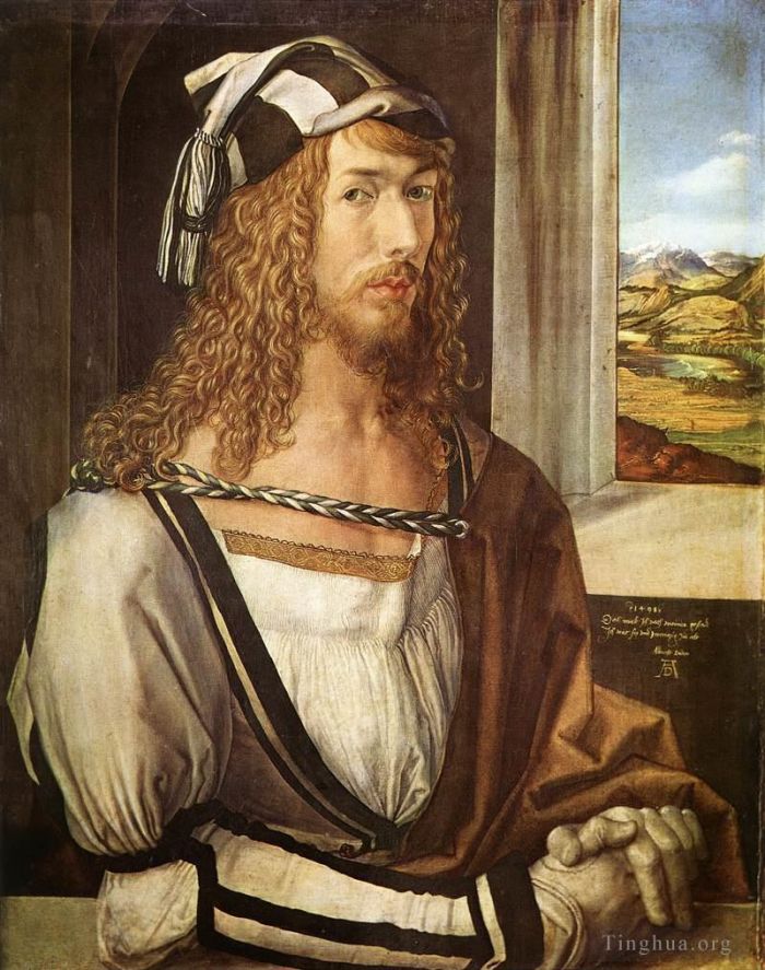 Albrecht Durer Oil Painting - Self-Portrait at 26