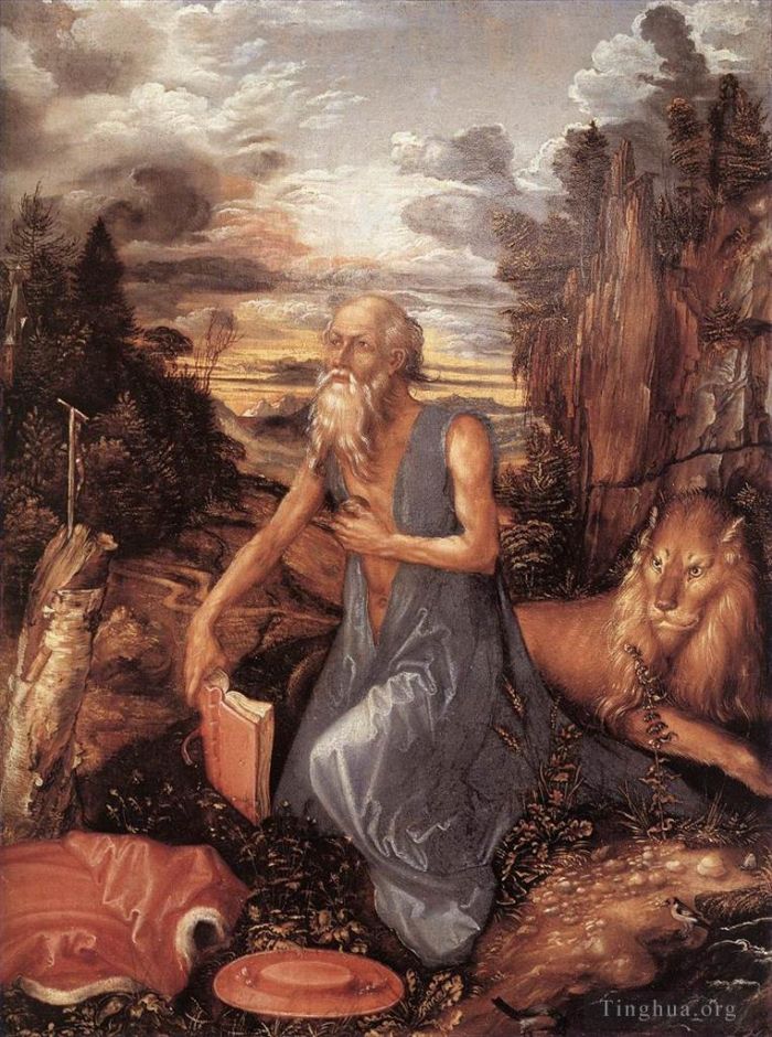 Albrecht Durer Oil Painting - Saint Jerome (St Jerome in the Wilderness)