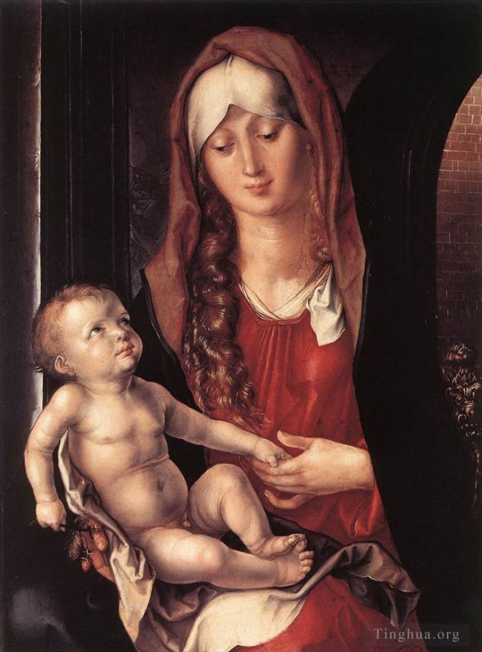 Albrecht Durer Oil Painting - Virgin and Child before an Archway