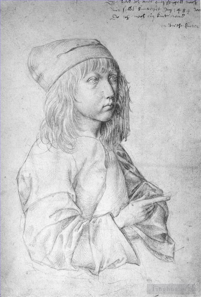 Albrecht Durer Various Paintings - Self portrait at 13