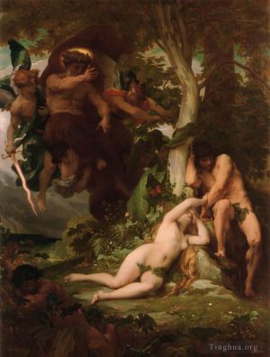 Artist Alexandre Cabanel's Work - The Expulsion of Adam and Eve from the Garden of Paradise