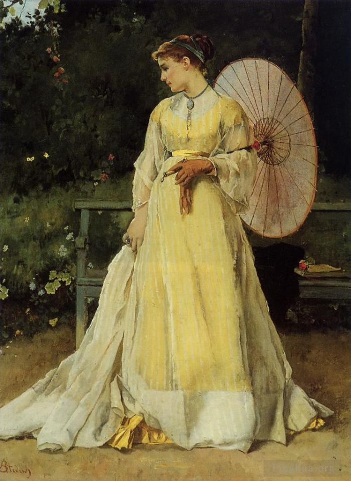 Alfred Stevens Oil Painting - In the Country
