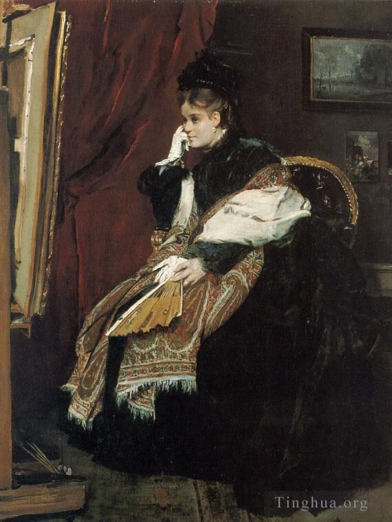 Alfred Stevens Oil Painting - La Douloureuse Certitude