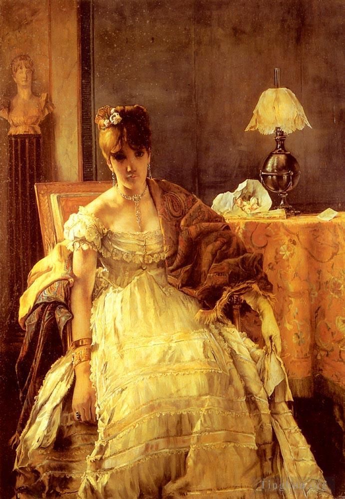 Alfred Stevens Oil Painting - Lovelorn