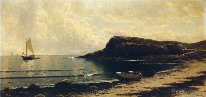 Alfred Thompson Bricher Oil Painting - Along the Shore