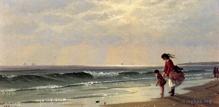 Alfred Thompson Bricher Oil Painting - At the Shore