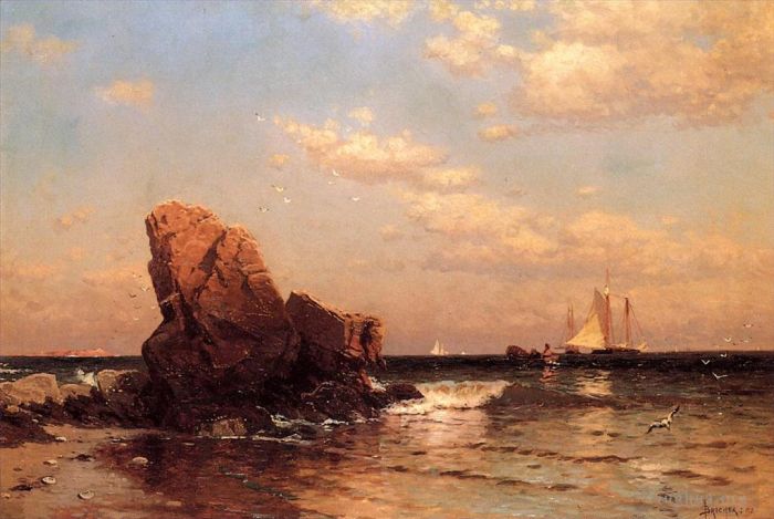 Alfred Thompson Bricher Oil Painting - By the Shore