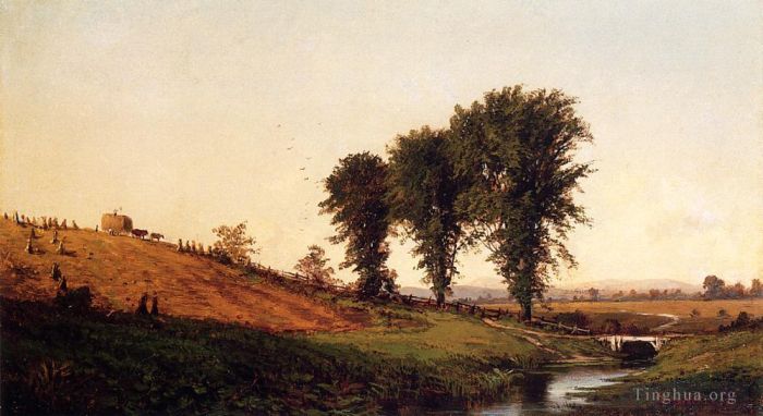 Alfred Thompson Bricher Oil Painting - Haying