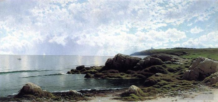 Alfred Thompson Bricher Oil Painting - Low Tide at Swallow Tail Cove