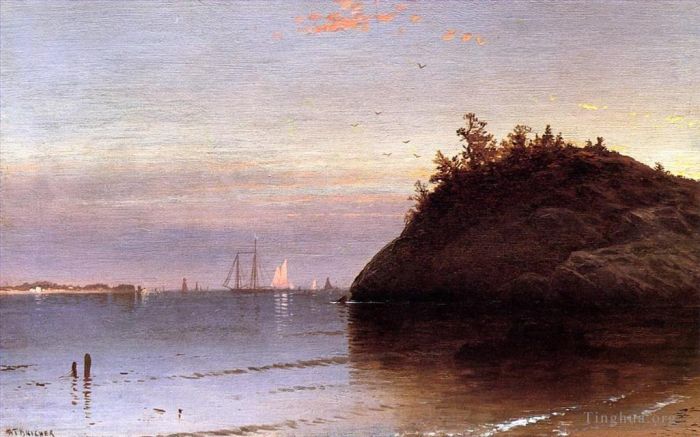 Alfred Thompson Bricher Oil Painting - Narragansett Bay