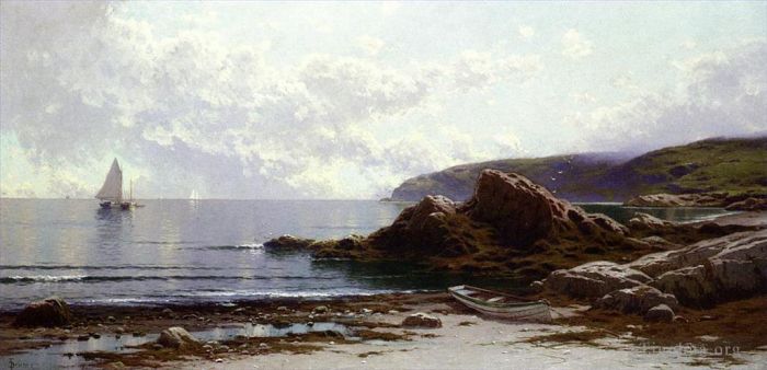 Alfred Thompson Bricher Oil Painting - Sailing off the Coast