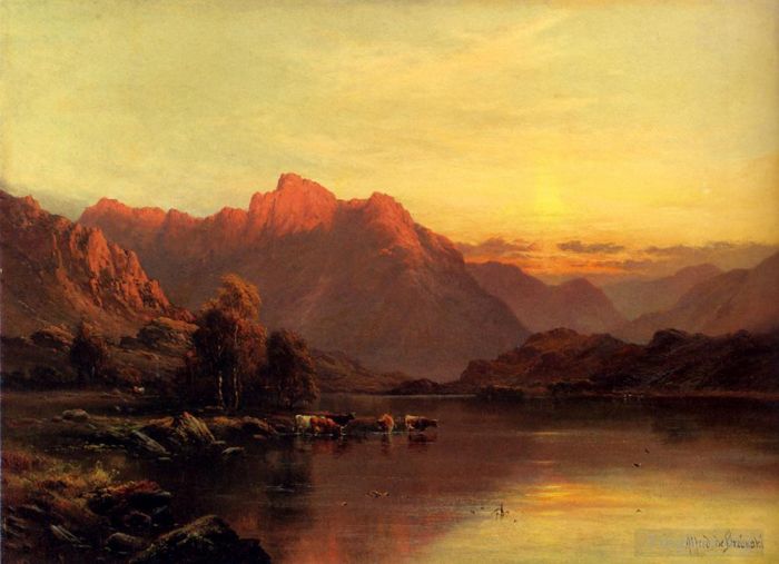 Alfred de Breanski Sr Oil Painting - Buttermere The Lake District