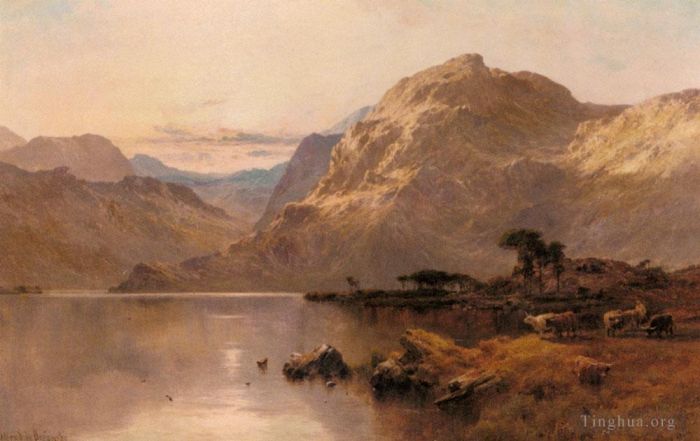 Alfred de Breanski Sr Oil Painting - Crafnant North Wales
