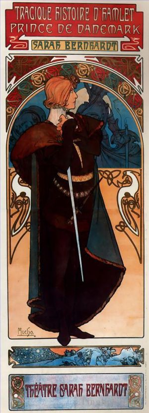 Artist Alphonse Mucha's Work - Hamlet 1899