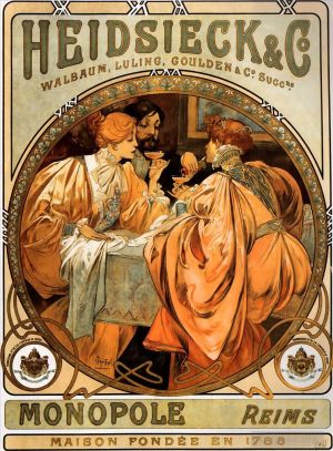 Artist Alphonse Mucha's Work - Heidsieck and Co 1901
