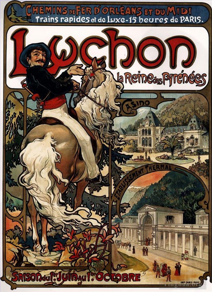 Alphonse Mucha Various Paintings - Luchon 1895