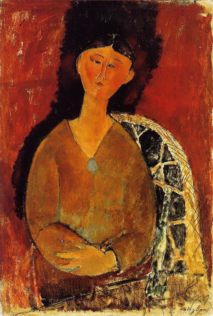 Amedeo Modigliani Oil Painting - beatrice hastings seated 1915