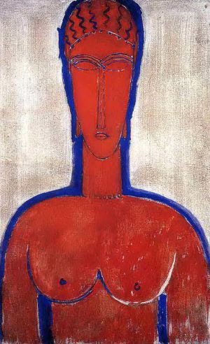 Artist Amedeo Modigliani's Work - big red buste leopold ii 1913