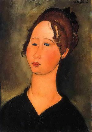 Artist Amedeo Modigliani's Work - burgundian woman 1918