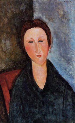 Artist Amedeo Modigliani's Work - bust of a young woman mademoiselle marthe