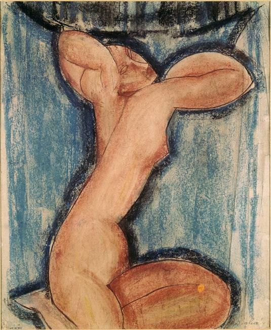 Amedeo Modigliani Oil Painting - caryatid 1911