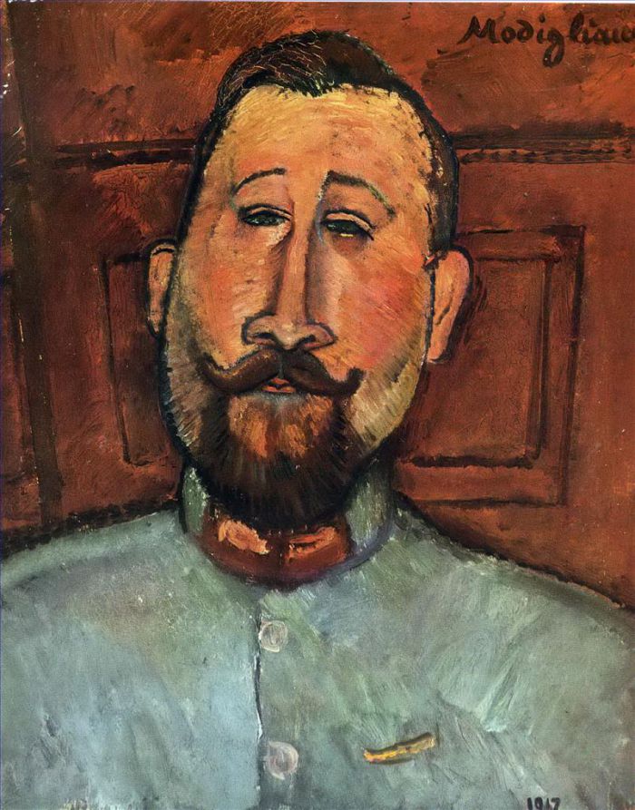 Amedeo Modigliani Oil Painting - doctor devaraigne 1917
