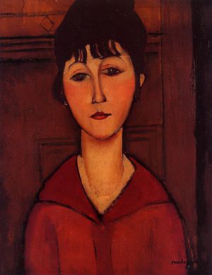 Artist Amedeo Modigliani's Work - head of a young girl 1916
