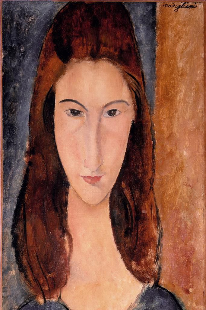 Amedeo Modigliani Oil Painting - jeanne hebuterne 1919