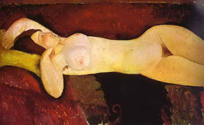 Amedeo Modigliani Oil Painting - Reclining Nude