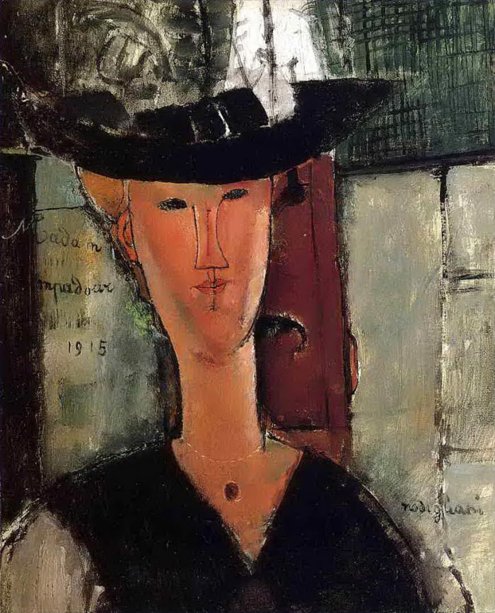 Amedeo Modigliani Oil Painting - madame pompadour 1915