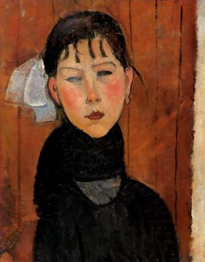 Artist Amedeo Modigliani's Work - marie daughter of the people 1918