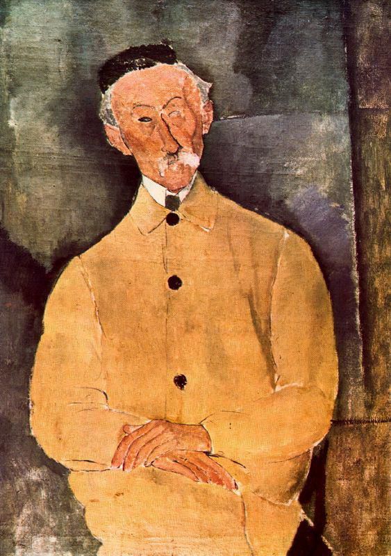Amedeo Modigliani Oil Painting - monsieur lepoutre 1916