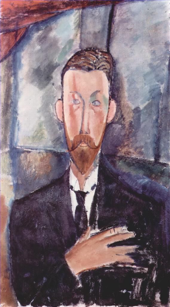 Amedeo Modigliani Oil Painting - portrait de paul alexanders 1913