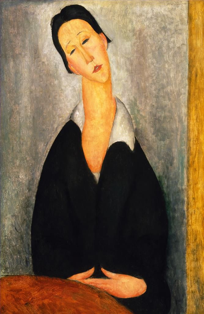 Amedeo Modigliani Oil Painting - portrait of a polish woman