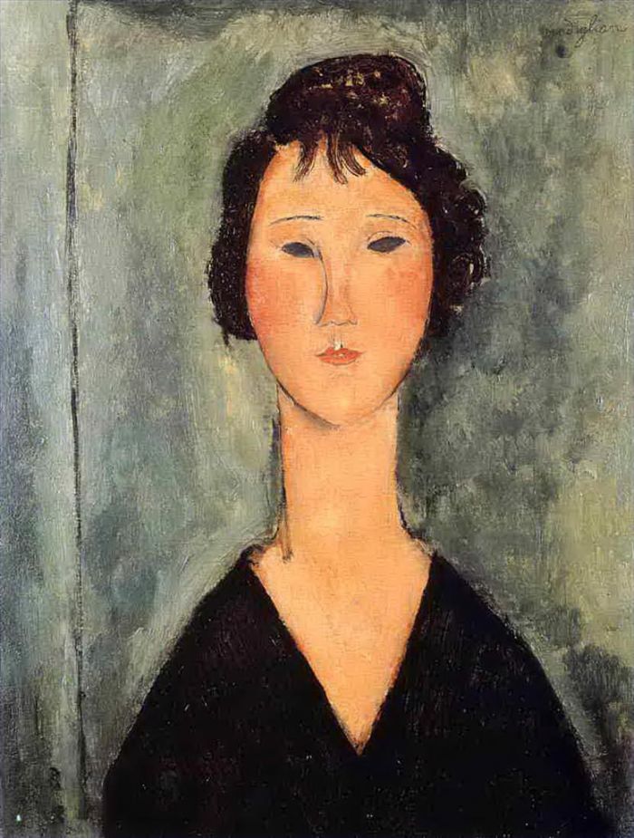 Amedeo Modigliani Oil Painting - portrait of a woman 1919