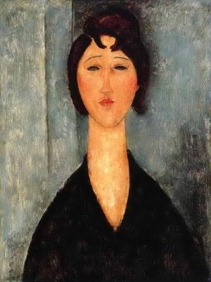 Artist Amedeo Modigliani's Work - portrait of a young woman