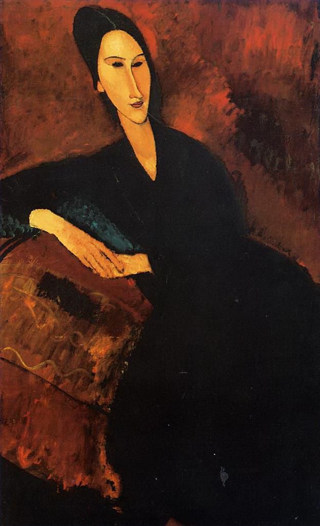 Amedeo Modigliani Oil Painting - portrait of anna zborowska 1917