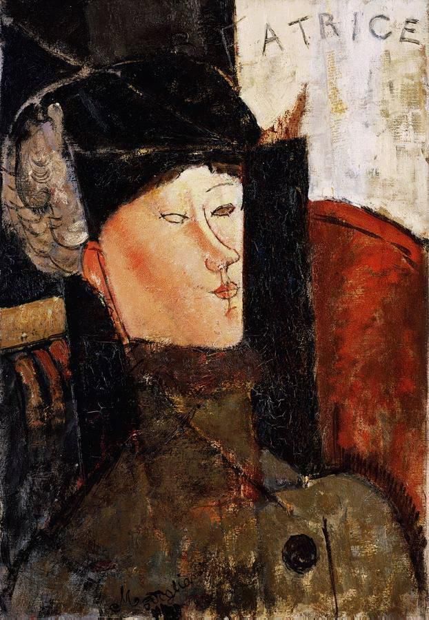 Amedeo Modigliani Oil Painting - portrait of beatrice hastings 1916 1